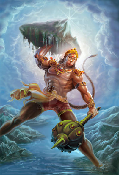 Hanuman with Gada